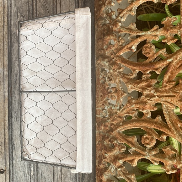 Farmhouse Chickenwire Lined Basket - Picture 6 of 10